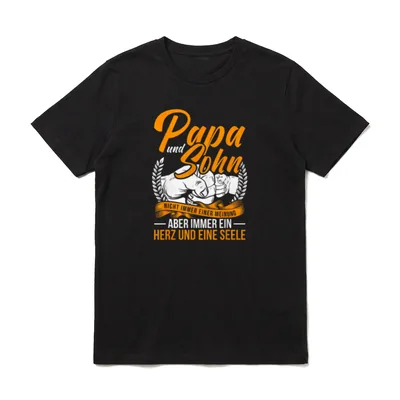 Partner T-Shirt Vater Sohn – Klassisches T-Shirt in Schwarz