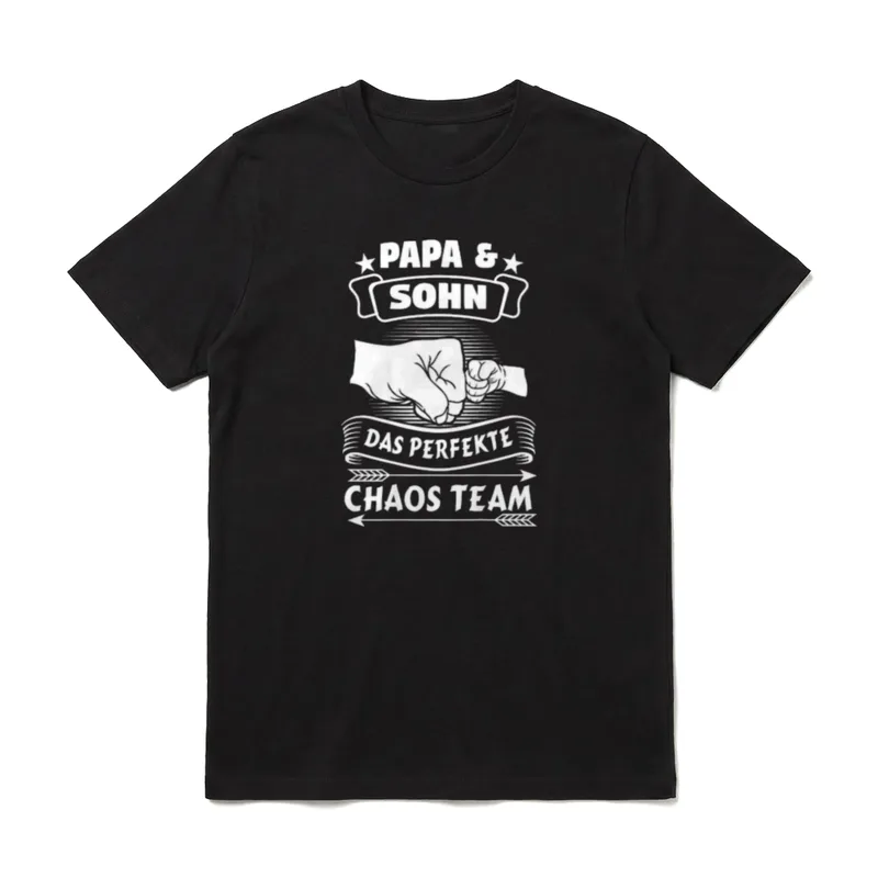 Papa Sohn Das perfekte T-Shirt – Klassisches T-Shirt in Schwarz