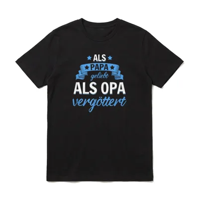 Mann Sohn Opa Vati T-Shirt – Klassisches T-Shirt in Schwarz