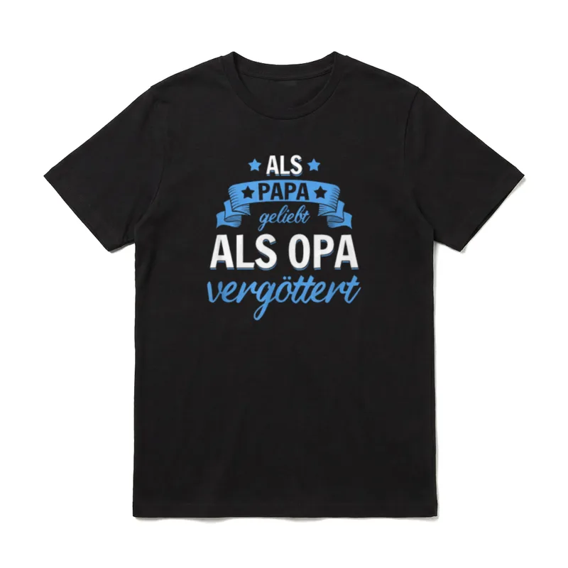 Mann Sohn Opa Vati T-Shirt – Klassisches T-Shirt in Schwarz
