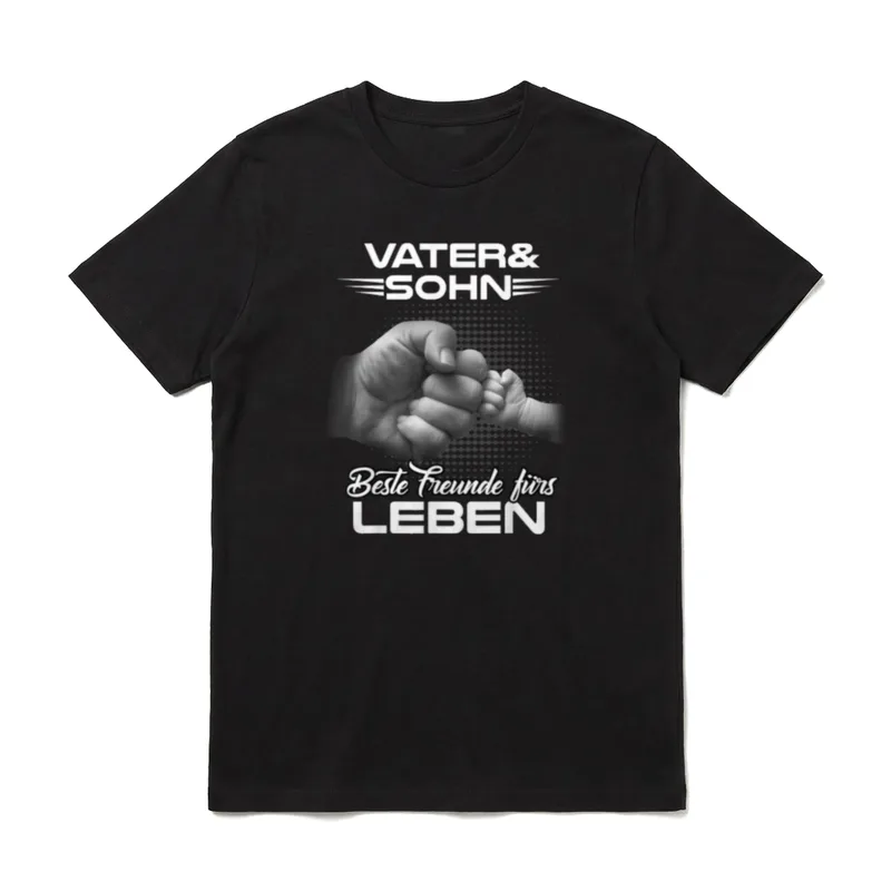 Papa & Sohn Beste T-Shirt – Klassisches T-Shirt in Schwarz