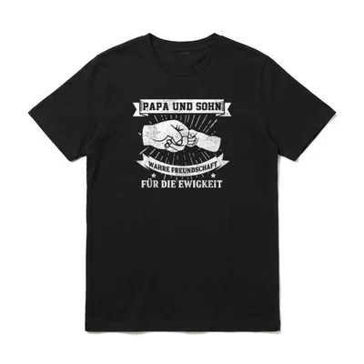 Papa & Sohn Wahre T-Shirt – Klassisches T-Shirt in Schwarz