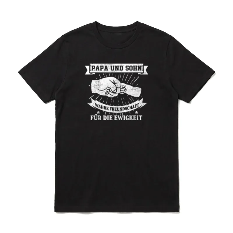 Papa & Sohn Wahre T-Shirt – Klassisches T-Shirt in Schwarz