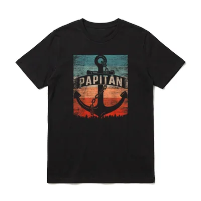 Vatertag Papitän Papi Papa T-Shirt – Klassisches T-Shirt in Schwarz