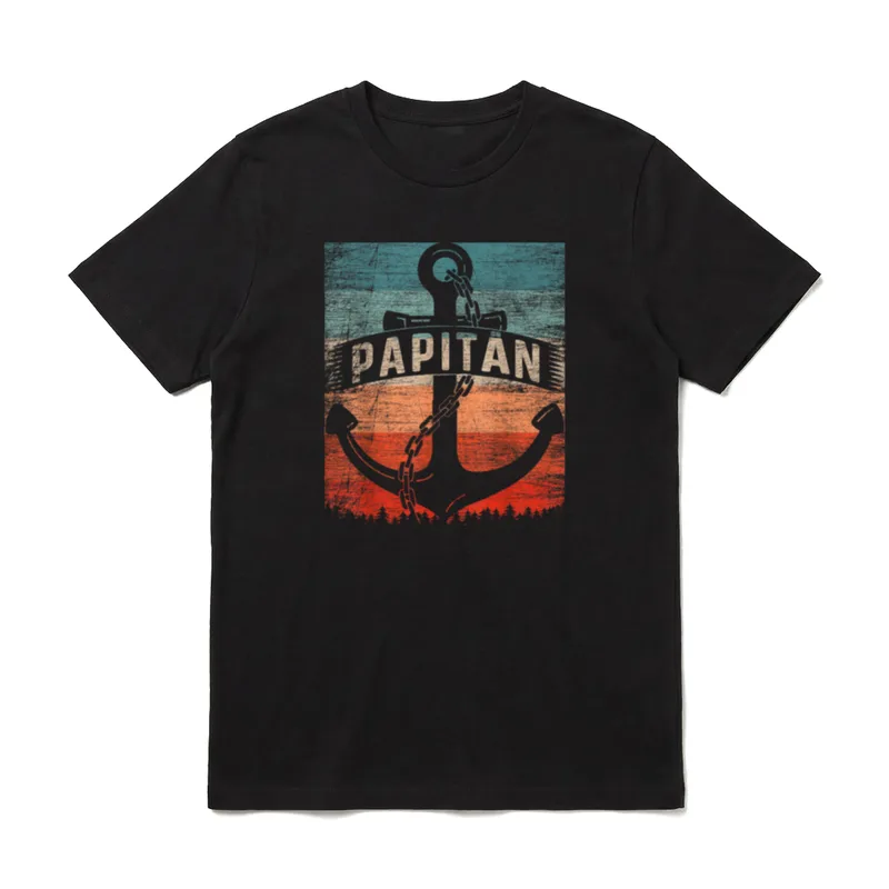Vatertag Papitän Papi Papa T-Shirt – Klassisches T-Shirt in Schwarz