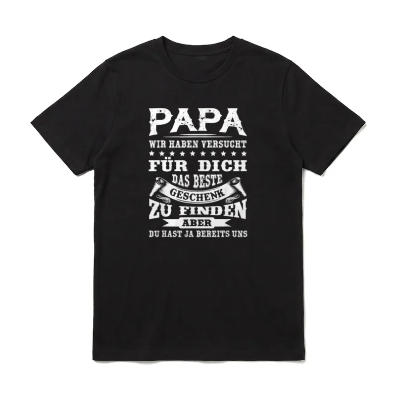 Vater und Sohn & Tocher T-Shirt – Klassisches T-Shirt in Schwarz