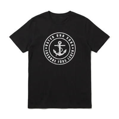 Vater und Sohn Freunde T-Shirt – Klassisches T-Shirt in Schwarz