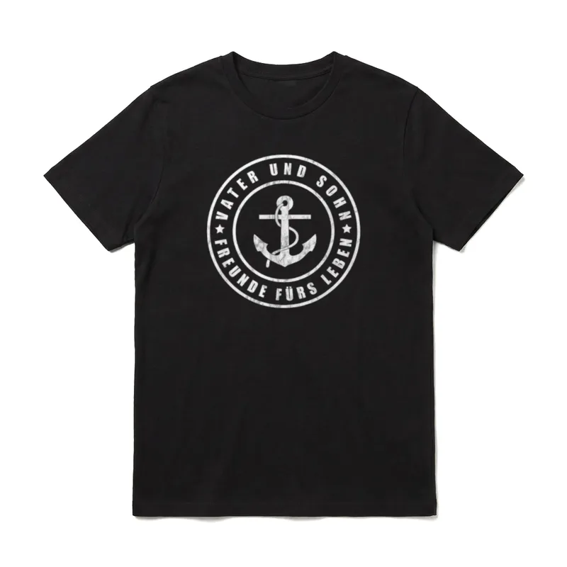 Vater und Sohn Freunde T-Shirt – Klassisches T-Shirt in Schwarz