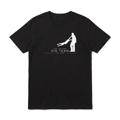 Papa und Sohn EIN Team T-Shirt – Klassisches T-Shirt in Schwarz
