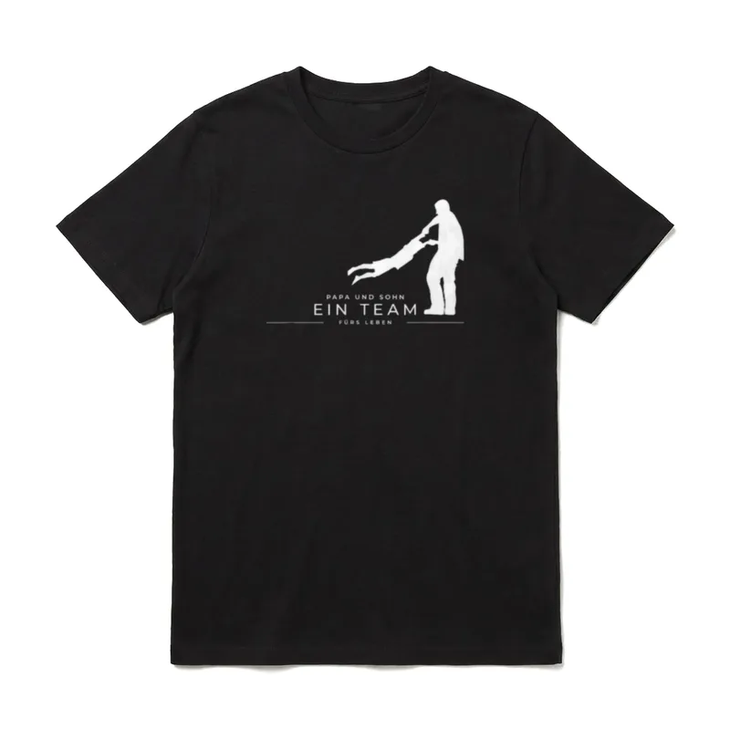 Papa und Sohn EIN Team T-Shirt – Klassisches T-Shirt in Schwarz