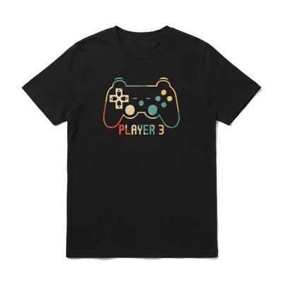Vater Sohn Partnerlook Gamer Papa & Sohn T-Shirt – Klassisches T-Shirt in Schwarz
