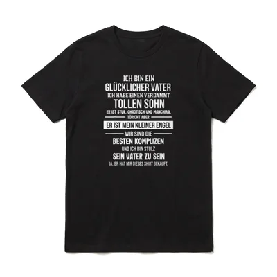 Ich Bin Ein Glücklicher T-Shirt – Klassisches T-Shirt in Schwarz