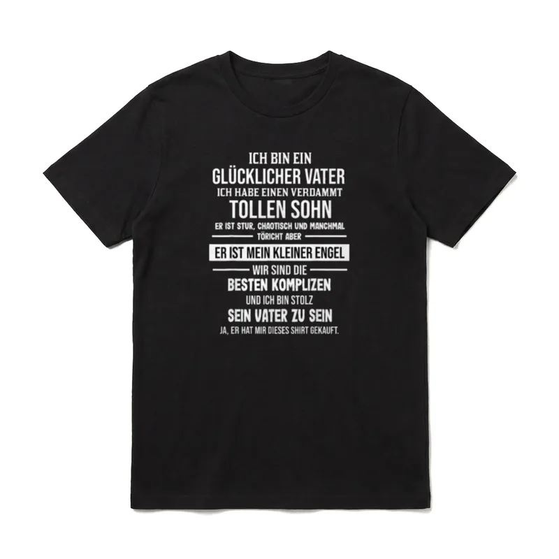 Ich Bin Ein Glücklicher T-Shirt – Klassisches T-Shirt in Schwarz
