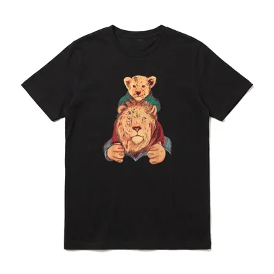Vater Sohn Shirt Set – Klassisches T-Shirt in Schwarz