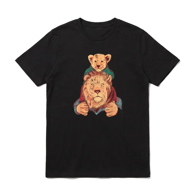 Vater Sohn Shirt Set – Klassisches T-Shirt in Schwarz