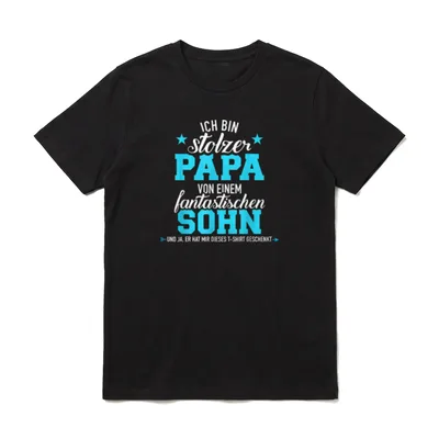 Stolzer Papa Vater fantastischen T-Shirt – Klassisches T-Shirt in Schwarz