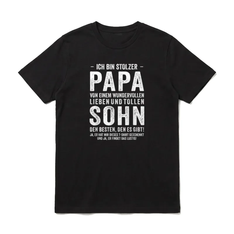 Ich Bin Stolzer Papa Papa & Sohn T-Shirt – Klassisches T-Shirt in Schwarz