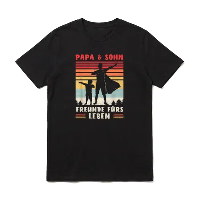 vatertag papa sohn freunde T-Shirt – Klassisches T-Shirt in Schwarz