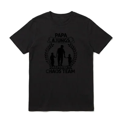 Papa von 2 Söhnen Vatertag T-Shirt – Klassisches T-Shirt in Schwarz