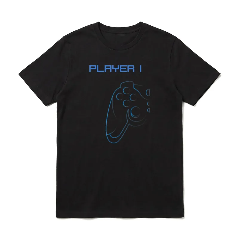 Player 1 Partnerlook Papa T-Shirt – Klassisches T-Shirt in Schwarz