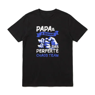 Papa 2 Söhne Perfekte T-Shirt – Klassisches T-Shirt in Schwarz