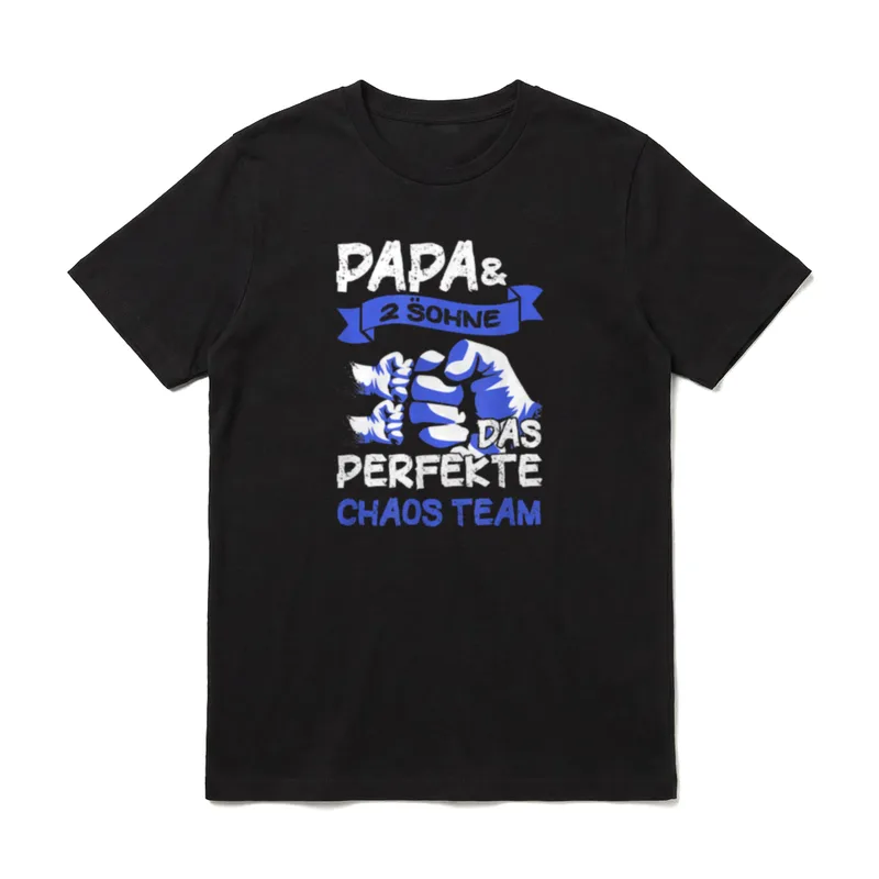 Papa 2 Söhne Perfekte T-Shirt – Klassisches T-Shirt in Schwarz