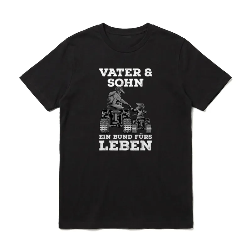 Quad Vater Sohn Papa T-Shirt – Klassisches T-Shirt in Schwarz