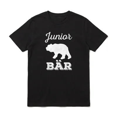 Junior Bär Partnerlook Vater T-Shirt – Klassisches T-Shirt in Schwarz