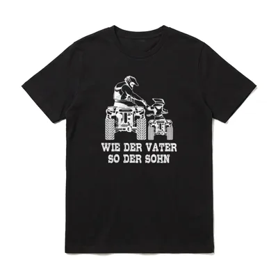 Wie der Vater so T-Shirt – Klassisches T-Shirt in Schwarz