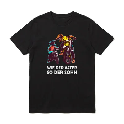 Wie der Vater so T-Shirt – Klassisches T-Shirt in Schwarz