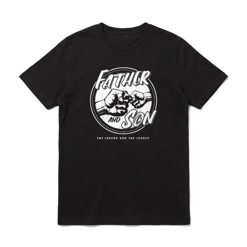Father And Son Partnerlook T-Shirt – Klassisches T-Shirt in Schwarz