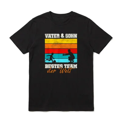Vater Sohn Fußball Kind T-Shirt – Klassisches T-Shirt in Schwarz