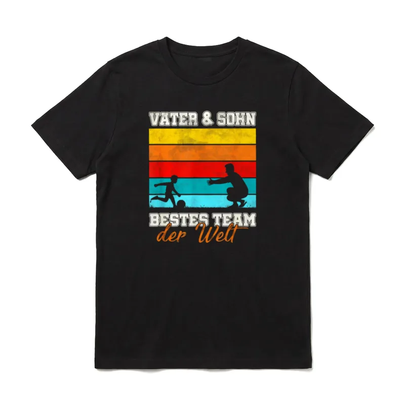 Vater Sohn Fußball Kind T-Shirt – Klassisches T-Shirt in Schwarz