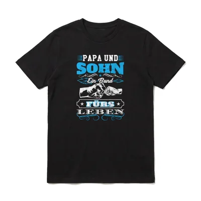 Papa und Sohn Partnerlook Spruch T-Shirt – Klassisches T-Shirt in Schwarz