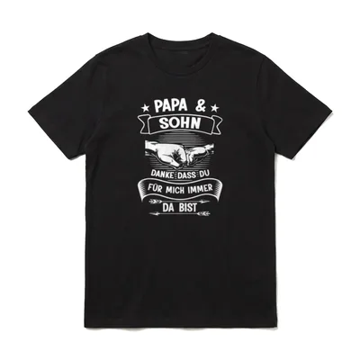 Papa Sohn Eltern Vatertag T-Shirt – Klassisches T-Shirt in Schwarz