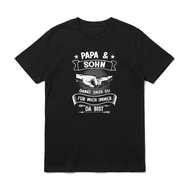 Papa Sohn Eltern Vatertag T-Shirt – Klassisches T-Shirt in Schwarz