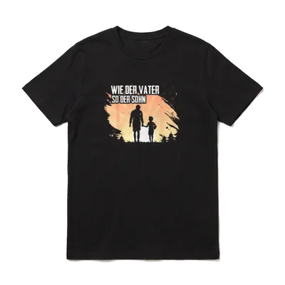 Wie der Vater so T-Shirt – Klassisches T-Shirt in Schwarz