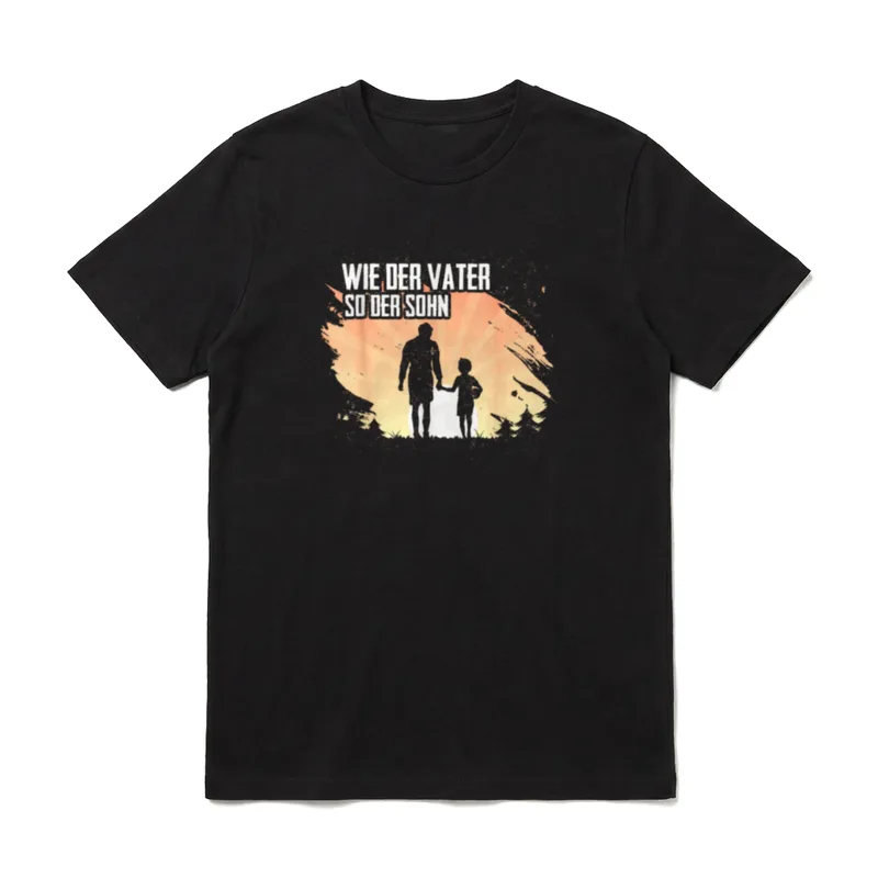 Wie der Vater so T-Shirt – Klassisches T-Shirt in Schwarz