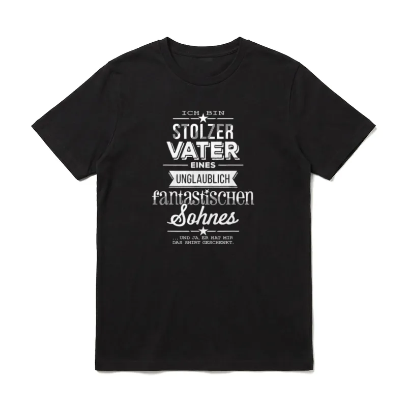 Stolzer Vater eines fantastischen T-Shirt – Klassisches T-Shirt in Schwarz