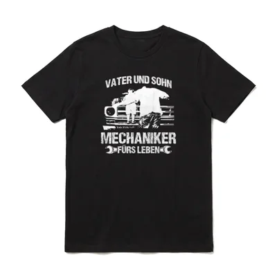 Lustiges Vater Papa Mechaniker T-Shirt – Klassisches T-Shirt in Schwarz