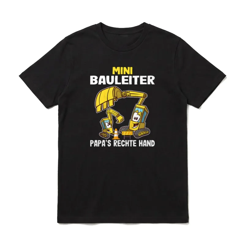 Mini Bauleiter Baustelle Bagger T-Shirt – Klassisches T-Shirt in Schwarz