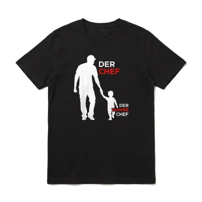Papa Sohn wahre Chef T-Shirt – Klassisches T-Shirt in Schwarz