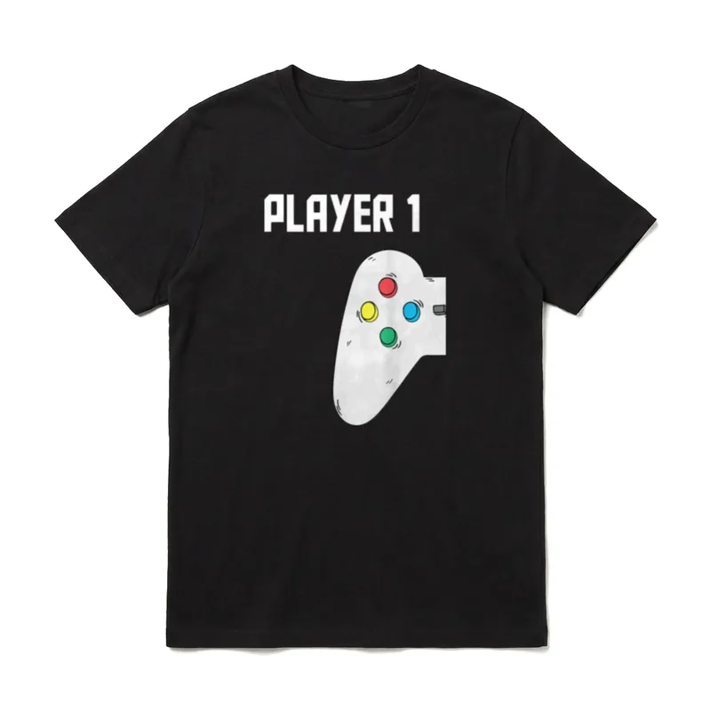 Vater Sohn Partnerlook Vatertag Player T-Shirt – Klassisches T-Shirt in Schwarz