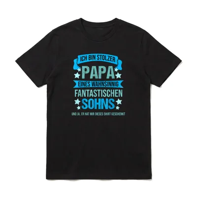 Ich bin Stolzer Papa T-Shirt – Klassisches T-Shirt in Schwarz