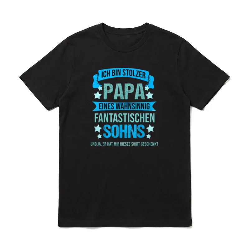 Ich bin Stolzer Papa T-Shirt – Klassisches T-Shirt in Schwarz