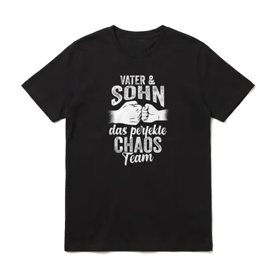vater und sohn papa vatertag T-Shirt – Klassisches T-Shirt in Schwarz