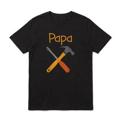 Familienoutfit Papa Werkzeug Vater T-Shirt – Klassisches T-Shirt in Schwarz