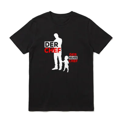 Vater Sohn Partnerlook Papa T-Shirt – Klassisches T-Shirt in Schwarz