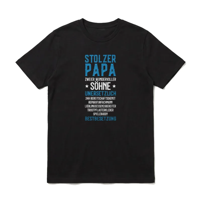 LUSTIG PAPA VATERTAG 2 T-Shirt – Klassisches T-Shirt in Schwarz
