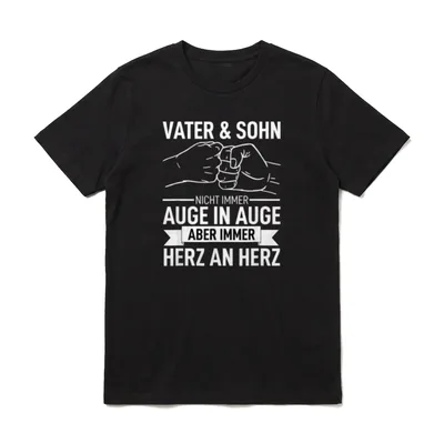 Papa & Sohn Herz T-Shirt – Klassisches T-Shirt in Schwarz